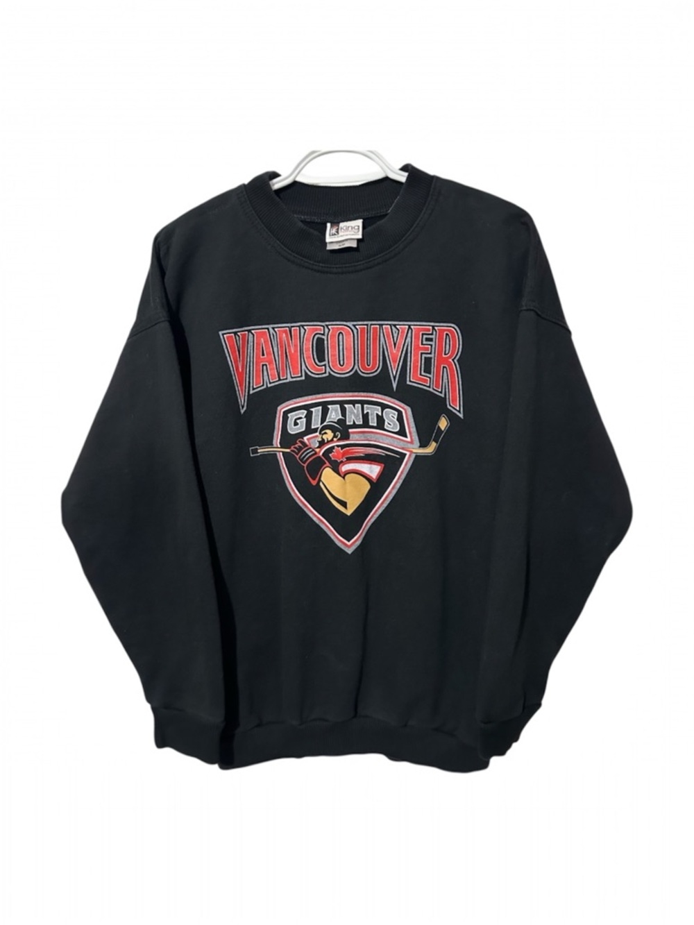 Vintage Vancouver Giants WHL Hockey King Fashions Crewneck Sweater Size Small